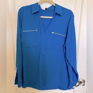 Express Womens Zipper Detail Blouse